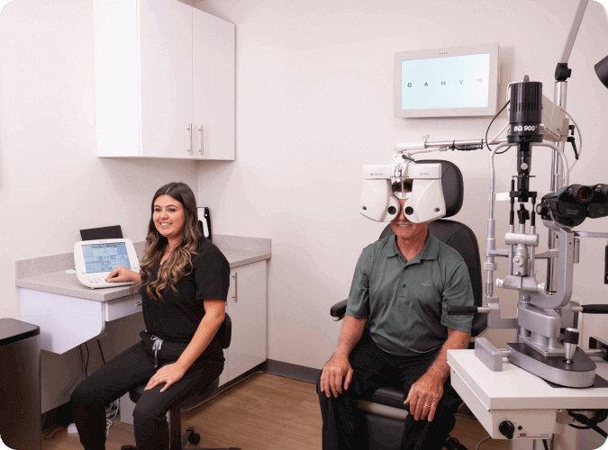 man getting eye exam at California LASIK & Eye