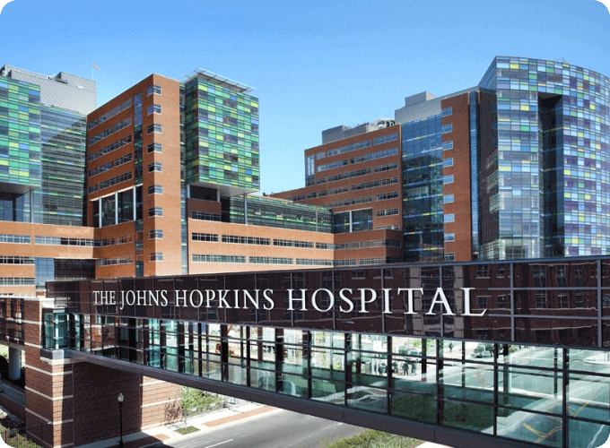 outdoor view of Johns Hopkins Hospital